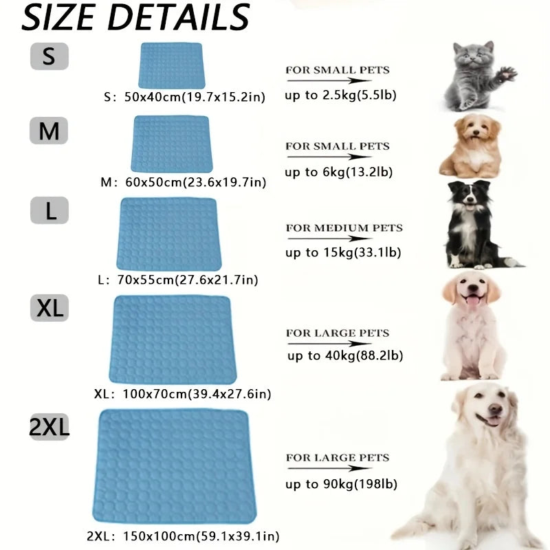 Dog Cooling Mat Summer Pet Cold Bed Extra Large For Small Big Dogs Pet Accessories Cat Durable Blanket Sofa Cat Ice Pad Blanket — alternate view